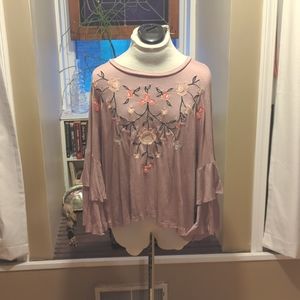 Altr'd State embroidered purple blouse, size L